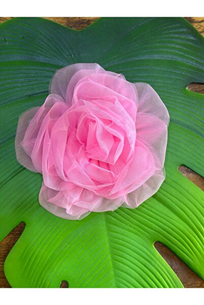 Gönülden Tasarım Ružičasta TUL reljefna cvetna Dikischer odjeća, večernja hal...