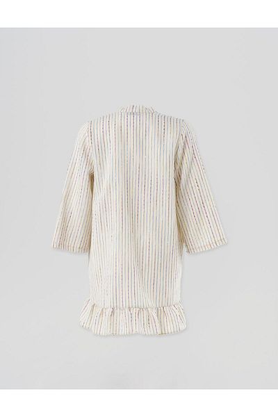 KYR Brâu albastru pentru rochie cu volane și mărunțiș (kimono)