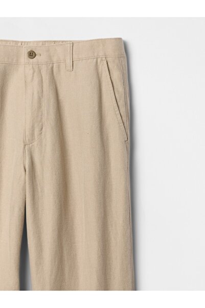 GAP Erkek Bej Keten Karışımlı Khaki Pantolon