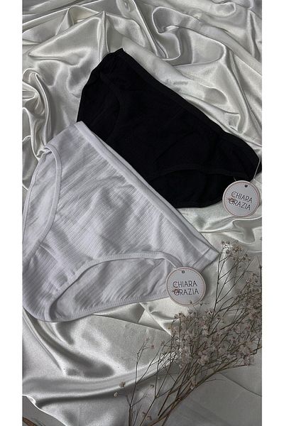 chiara grazia 2 Pack Striped Cotton Panties