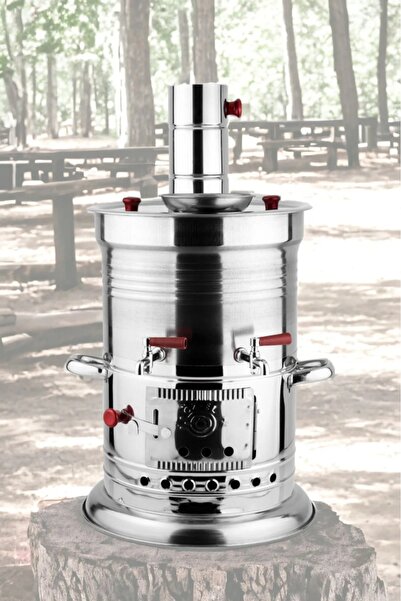 ATAYSAN TİCARET 10 Litre Çift Musluklu Paslanmaz Krom Semaver