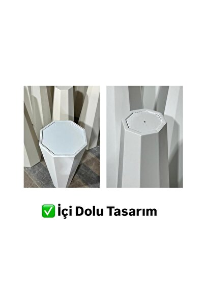 kuppdesign Lilyum Lake Mantar Sehpa Beyaz 47 Cm