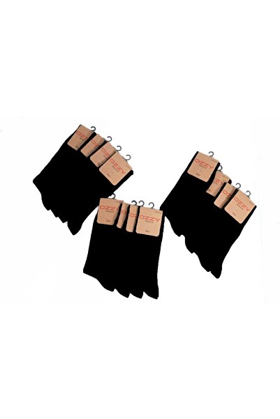 Ozzy Socks Pack of 12 Black Viscose Seamless Men's Socks