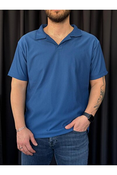 Altamira Ανδρικό μπλουζάκι με ριγέ Indigo Polo Neck