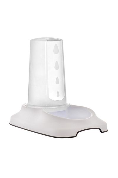 Pribor 3.5 Lt White Water Bowl for Cats and Dogs with Non-Slip Base