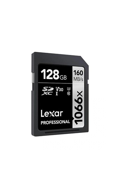 Lexar بطاقة ذاكرة احترافية سعة 128 جيجابايت بسرعة 160 ميجابايت/ثانية Sdxc