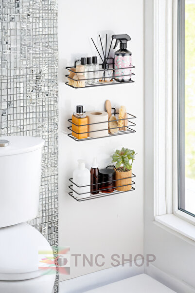 TncPatiShop 3 bucăți cu cârlige adezive, suport pentru șampon pentru baie, cu...