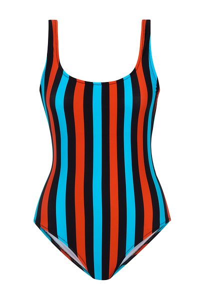 AQUELLA Colorful Striped Swimsuit