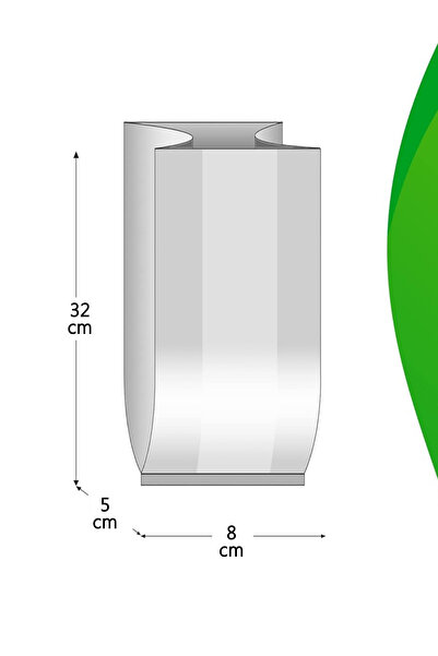 Dekals 20 Adet 8x32 Şeffaf Körüklü Parlak OPP Poşet Kuruyemiş, Baharat, Kahve Çay Gıda Ambalaj Poşeti
