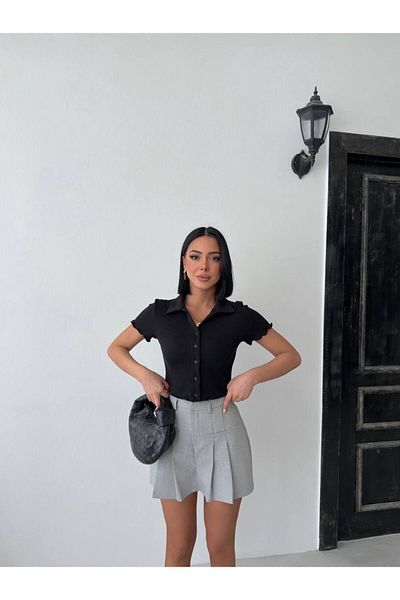 ARK MAĞAZALARI Crop Top cu nasturi pentru femei Design modern Noua adresă a eleganței