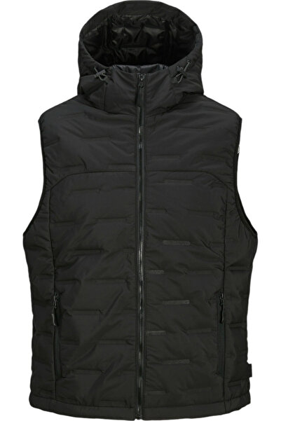 Jack & Jones Jack&jones Sonic Bodywarmer Glugă pentru bărbați Vestă neagră cu...
