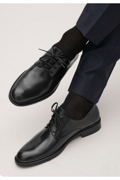 Ozzy Socks 12 чифта черни вискозни безшевни мъжки чорапи до глезена