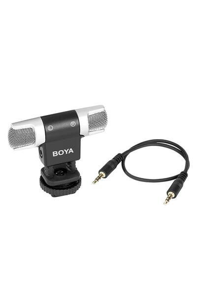 BOYA BY-MM3 Çift Kafa Mini Stereo Mikrofon