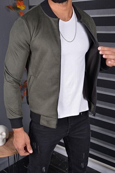 Oksit Ανδρικό σουέτ μπουφάν Eddy Extra Slim Fit Seasonal