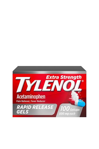 Tylenol Extra Strength Acetaminophen Rapid Release Gels, Pain & Fever Relief, 500 mg, 100 ct