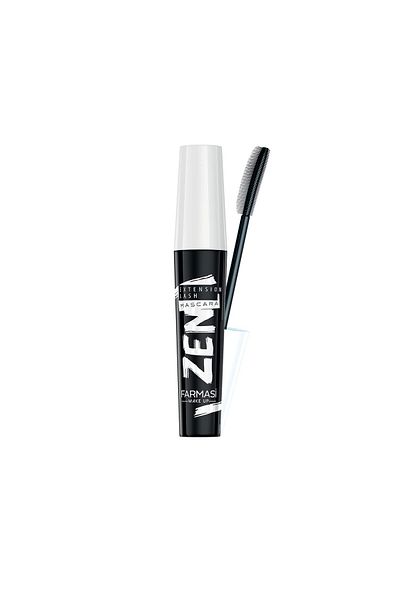 Farmasi Zen Extension Lash Mascara, Intense Length, No Flaking, Volumizes, Blackest Black, 0.27 fl. Oz