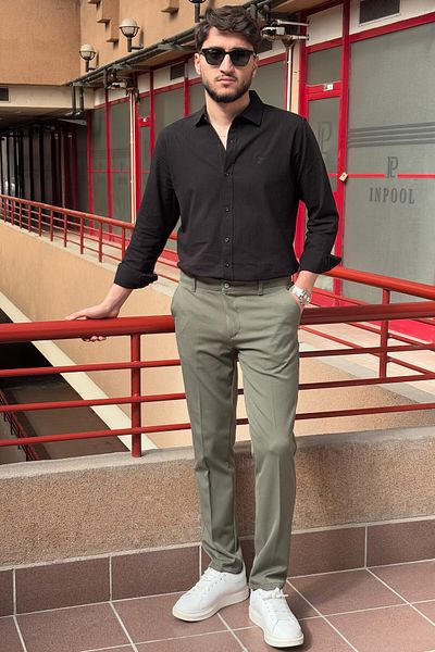 inpool Men'S, Standard-Fit, a Quality, Old Money, Fabric Trousers 23Inp269