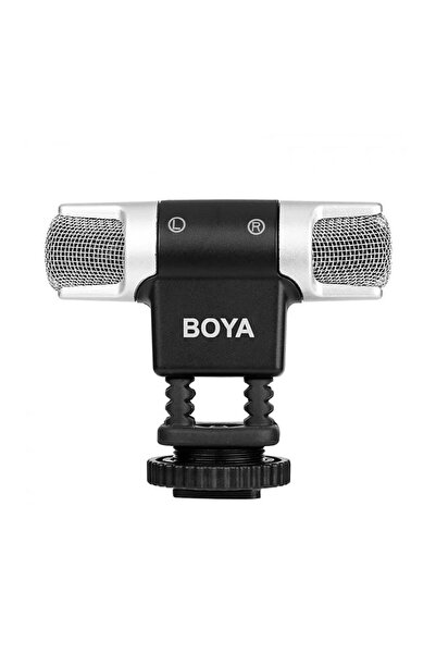 BOYA BY-MM3 Çift Kafa Mini Stereo Mikrofon