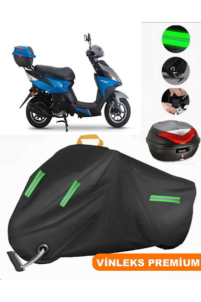 MotoEN حقيبة Vinlex Black Falcon Nitro 50 الخلفية المتوافقة مع القماش المشمع للدراجات النارية ذات الجودة الفاخرة (متوافقة مع القفل)