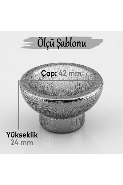Badem10 Buton Alegro Mobilier din plastic cromat Sertar de bucătărie Dulap Ușă dulap Mâner rotund Mâner
