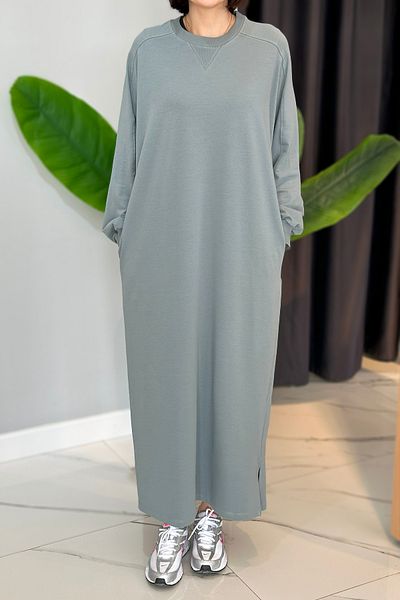 REMSA Detailed Basic Dress - Cut and Stitch 34190 Smoked