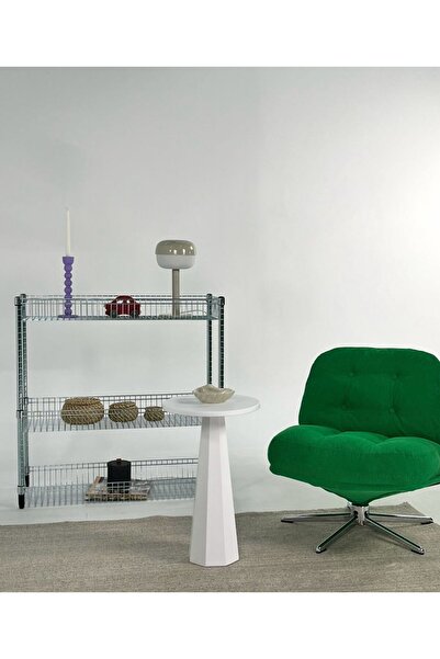 kuppdesign Lilyum Lake Mantar Sehpa Beyaz 57 Cm