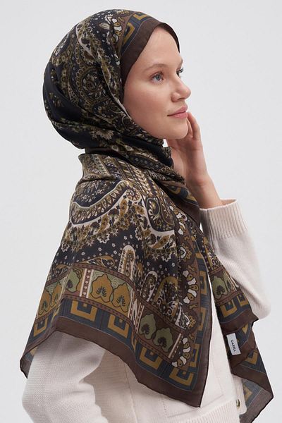 carell Breeze Khaki Early Silk Shawl