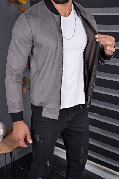 Oksit Ανδρικό σουέτ μπουφάν Eddy Extra Slim Fit Seasonal