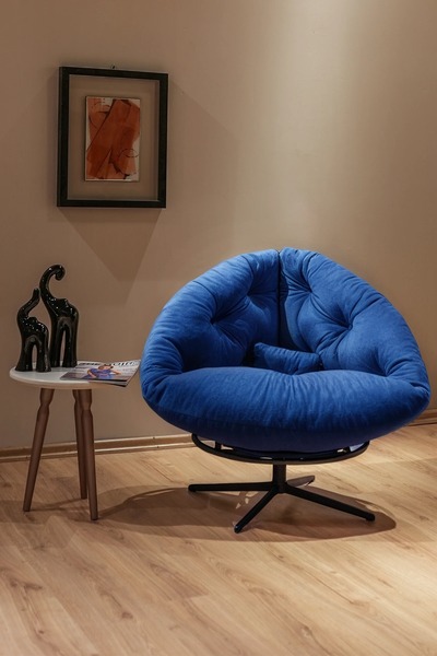 Berta Concept Thor 360 Derece Döner Mekanizmalı Berjer Tekli Koltuk Lacivert