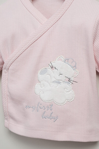 Bebitof Cute Cat Patterned 5 Piece Newborn Hospital Release Bodysuit Set