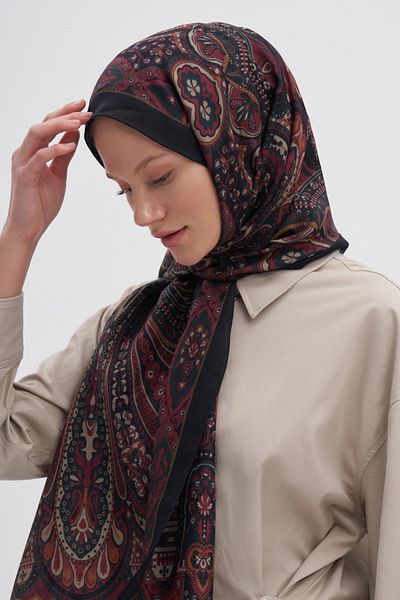 carell Saphire Dark Early Silk Shawl