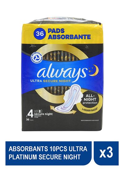 Always ABSORBANTE 10BUC ULTRA PLATINUM SECURE NIGHT X 3
