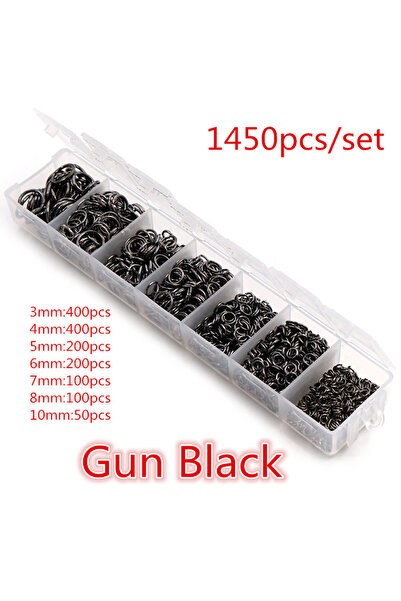 Choice 1450 قطعة مسدس أسود مجموعة واحدة صندوق 3 4 5 6 7 8 10 مم 8 ألوان حلقات...