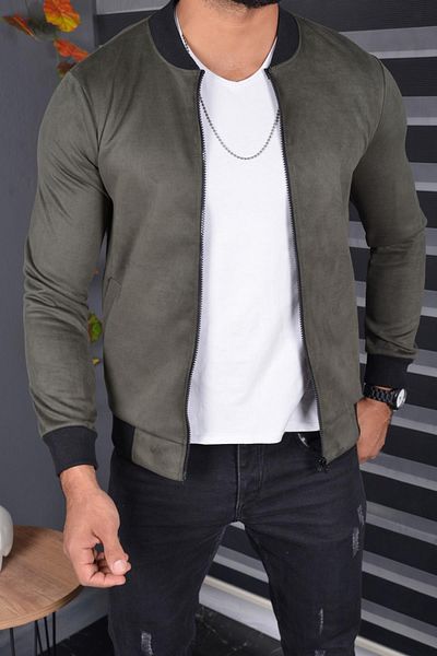 Oksit Ανδρικό σουέτ μπουφάν Eddy Extra Slim Fit Seasonal
