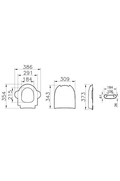 VitrA Capac WC copii, duroplast, cu balamale metalice, fixare de sus, inchidere lenta soft close