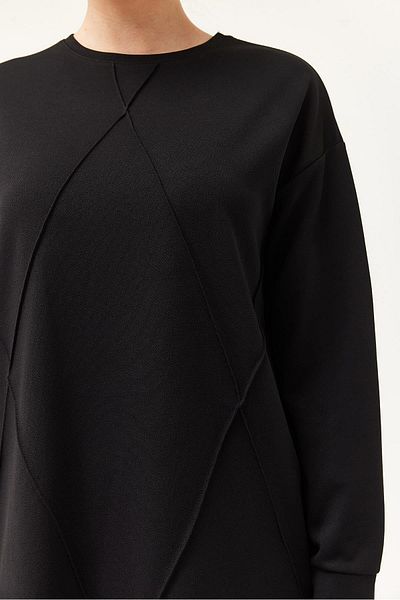 CALİENTE Women's Cross Striped Double Suit Black