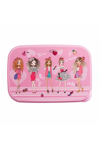 Micostore Girls' Compartmented Casserole, Pink, 970 Ml, School Lunch Box, For Lunch