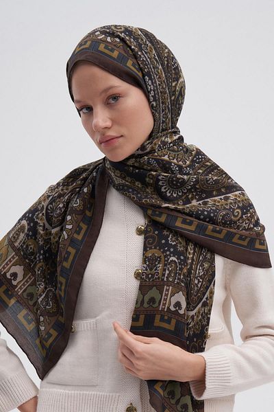 carell Breeze Khaki Early Silk Shawl