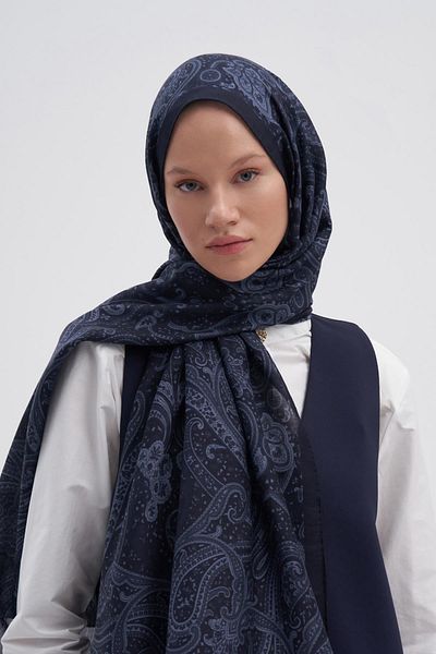 carell Flow Indigo Early Silk Shawl