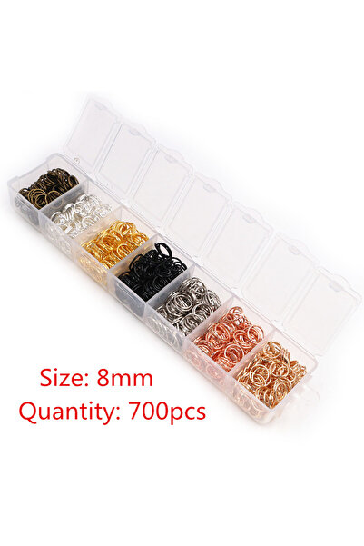 Choice مجموعة مكونة من 700 قطعة من حلقات القفز المفتوحة مقاس 8 مم، صندوق مكون...