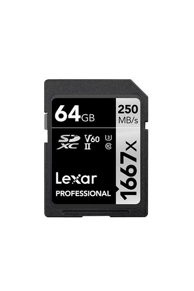 Lexar 64Gb 1667X Sd Uhsı V60 250Mb/S Memory Card