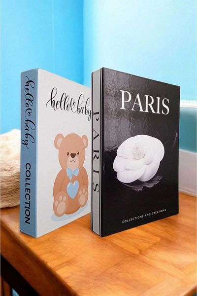 BayCazip Decorative Book Look Box Set of 2 Decorative Book Looking Box