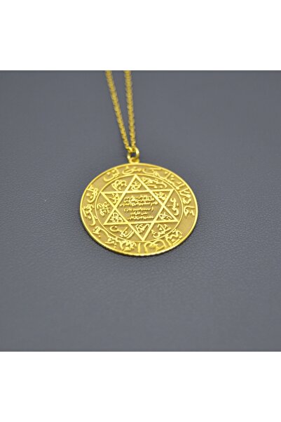 Ari Jewelry 925 Ayar Altın Kaplama Gümüş Hz. Süleyman Mührü Kolye – Özel Tasarım