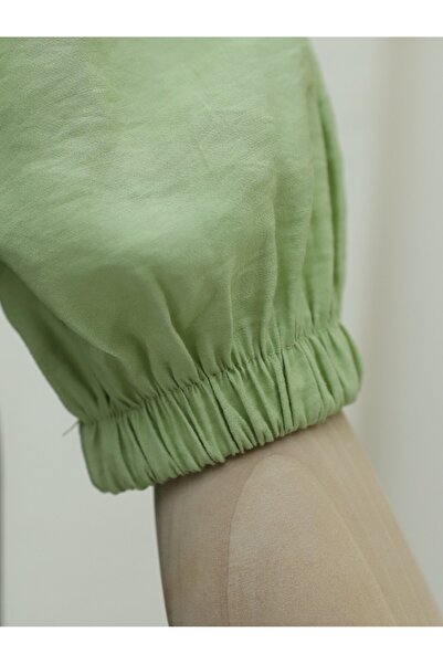 Modamorfo F. Green Tunnel Laced Buttoned Shirt