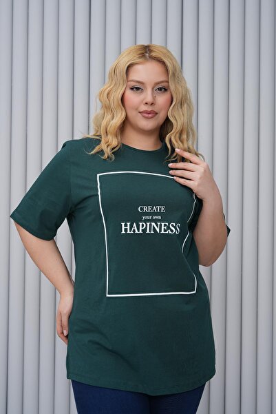 Siyezen Large Size Frame Patterned Tshirt