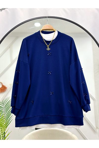 YEDİLALE Combed Tunic with Bow Detail [Excluding Underwear]