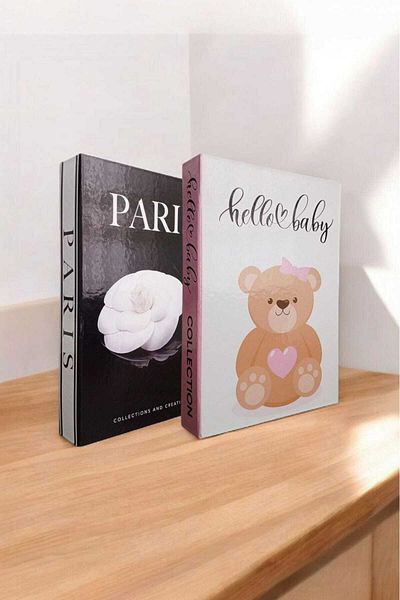BayCazip Decorative Book Look Box Set of 2 Decorative Book Looking Box