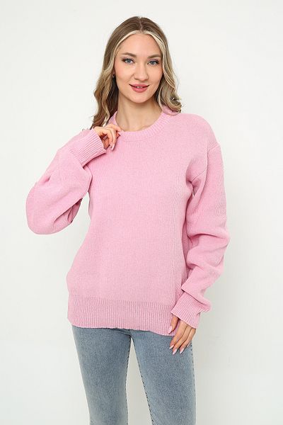 Mythologie Ροζ Basic Knitwear Πουλόβερ - Oversize μακρυμάνικο Crew λαιμόκοψη