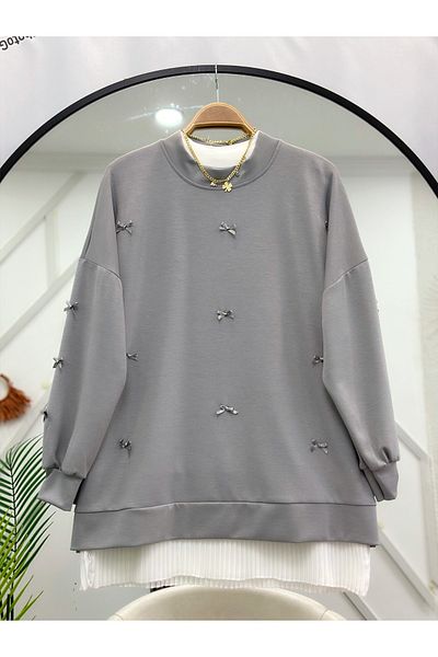 YEDİLALE Combed Tunic with Bow Detail [Excluding Underwear]