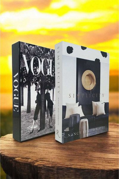 BayCazip Decorative Book Look Box Set of 2 Decorative Book Looking Box
